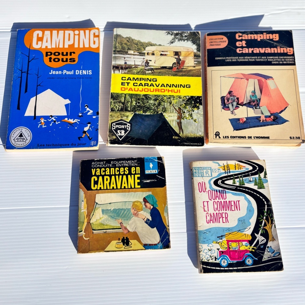 Vintage French Camping Caravanning Book Bundle 1960s 1970s
